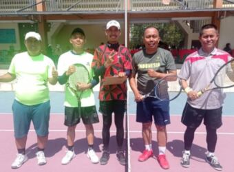Danramil Gumeg ikuti Turnamen Tenis Lapangan Kodim 0404 Cup 2022